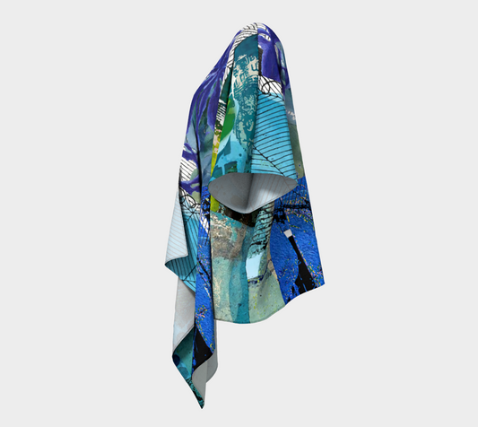 Sand Sea Abstract Art - Draped Kimono