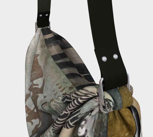 Autumn Field Botanical Collage - Origami Tote Bag