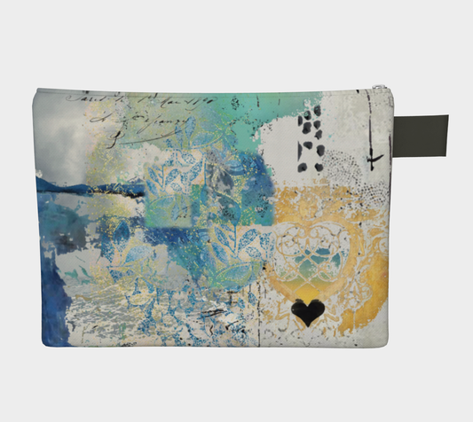 Cloudless Abstract Art - Lined Zipper Carry-all