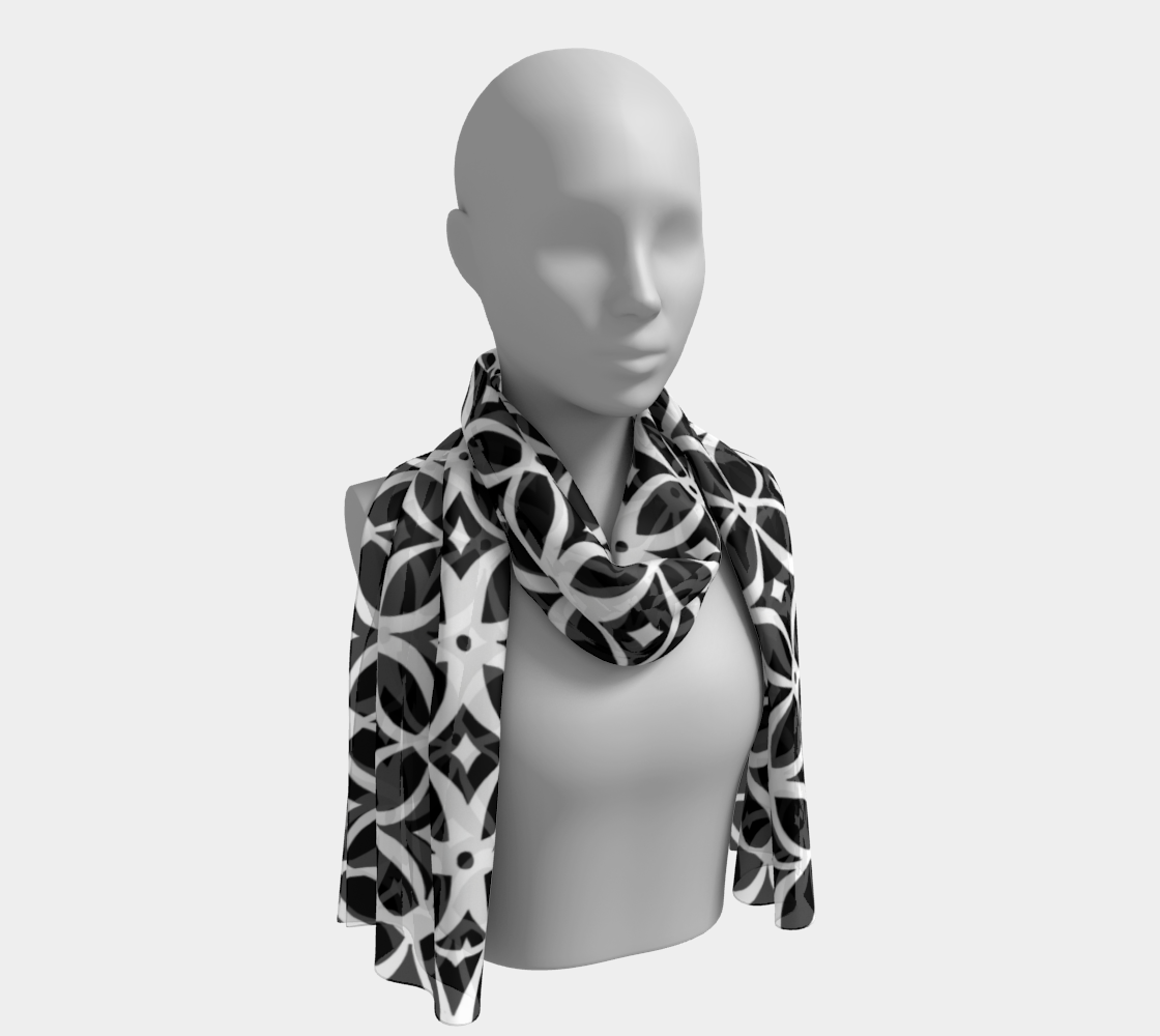 Configuration - Gemometric Abstract Art Long Scarf