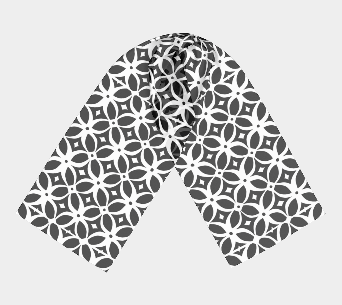 Configuration - Gemometric Abstract Art Long Scarf