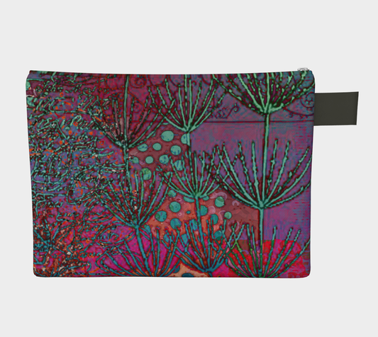 Evening Meadow Botanical - Lined Zipper Carry-all