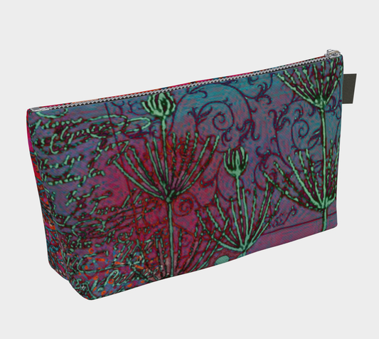 Evening Meadow Abstract Art - Lined Makeup Bag