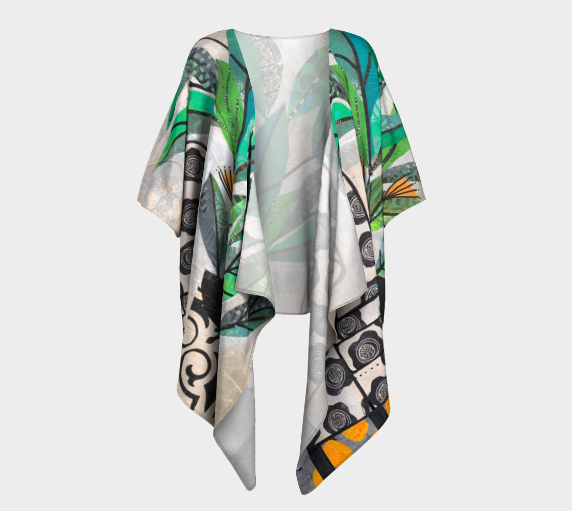 Colorful patterned scarf on a white background