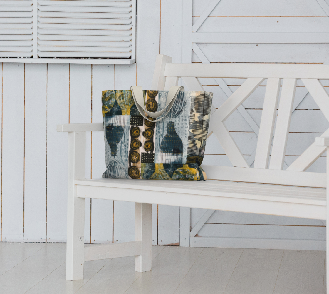 Finally Art Collage - Large Lined Tote Bag
