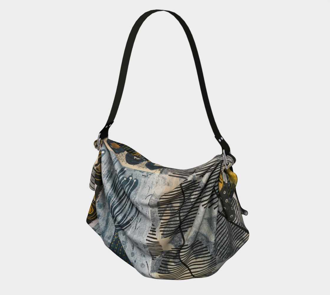 Finally - Abstract Art Collage Origami Tote Bag