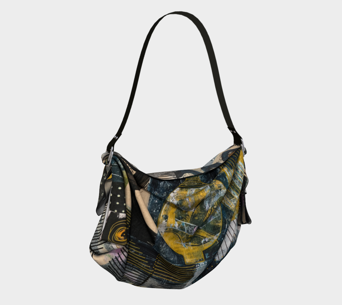 Finally - Abstract Art Collage Origami Tote Bag