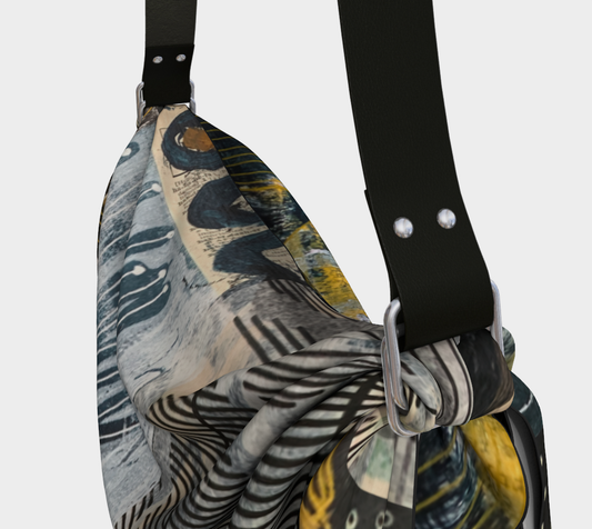 Finally - Abstract Art Collage Origami Tote Bag