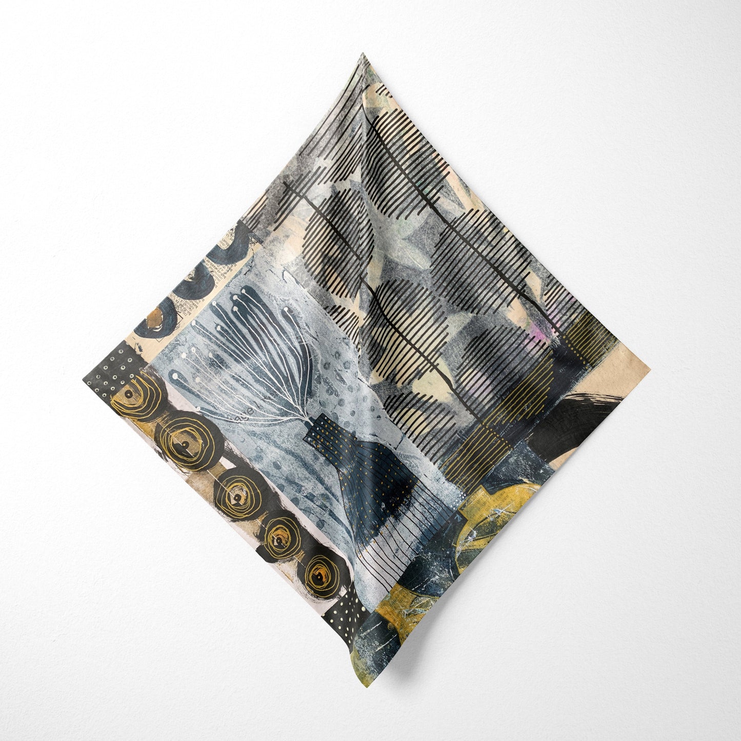 Finally - Abstract Collage Art Square Scarf