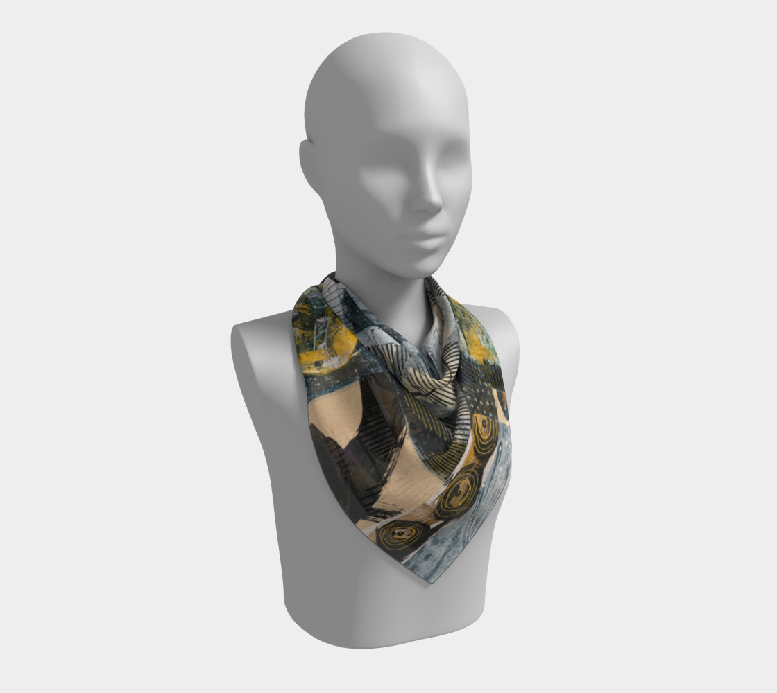Finally - Abstract Collage Art Square Scarf