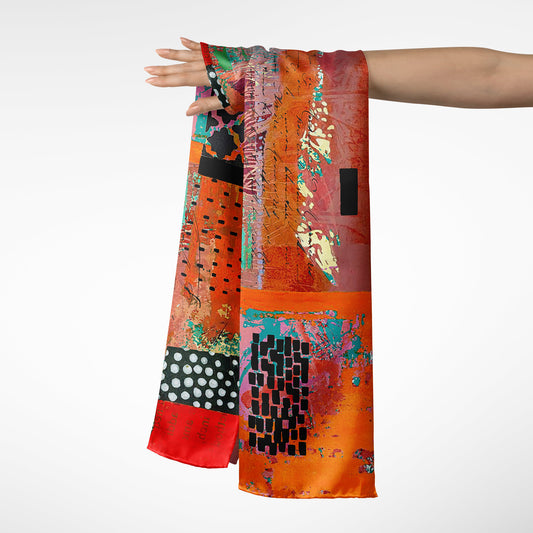Firebrand Abstract Art - Long Scarf