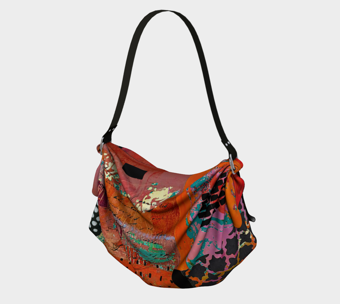 Firebrand - Abstract Art Origami Tote Bag