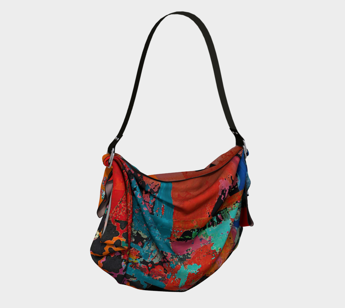 Firebrand - Abstract Art Origami Tote Bag