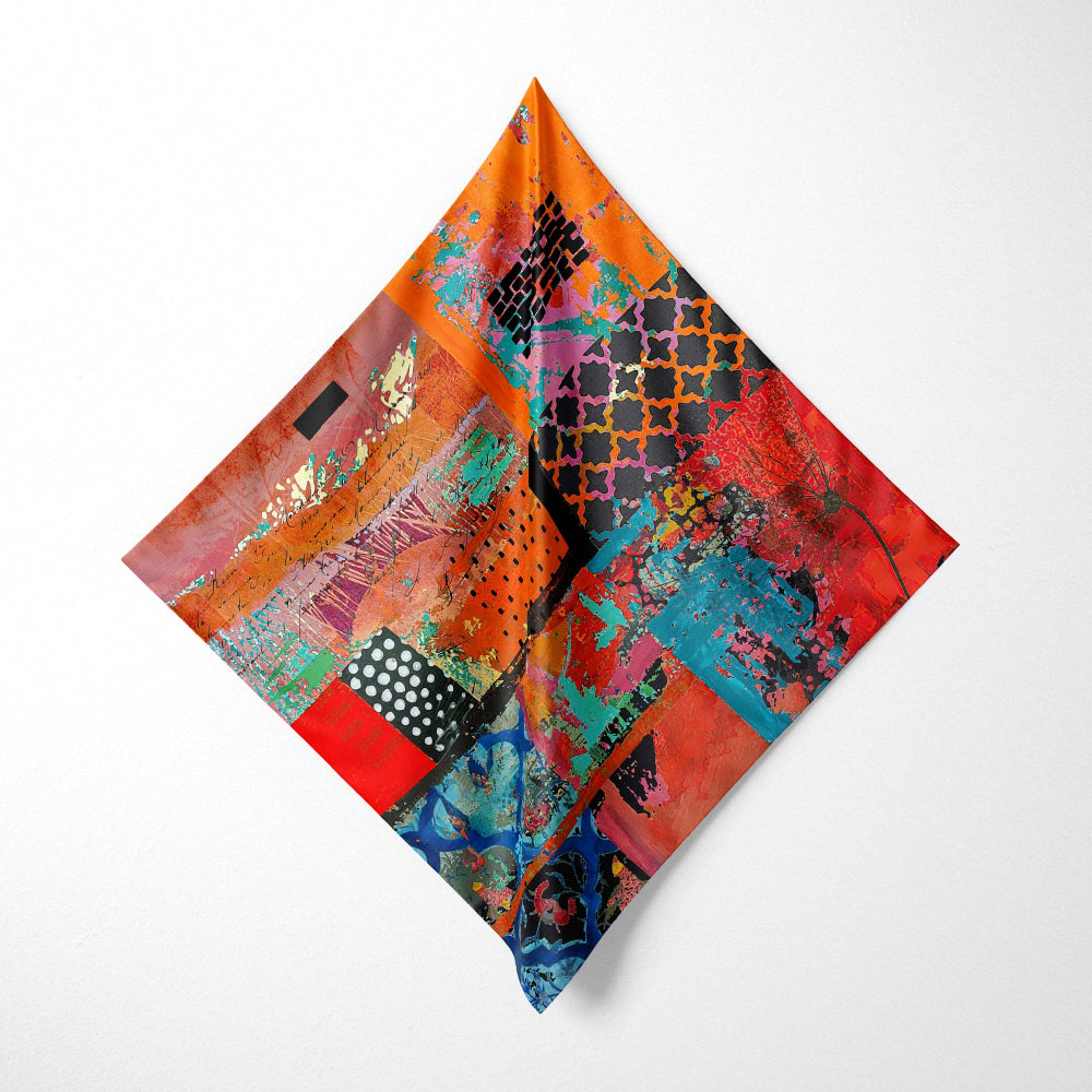 Firebrand - Abstract Art Square Scarf