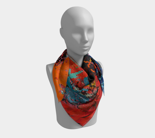 Firebrand - Abstract Art Square Scarf