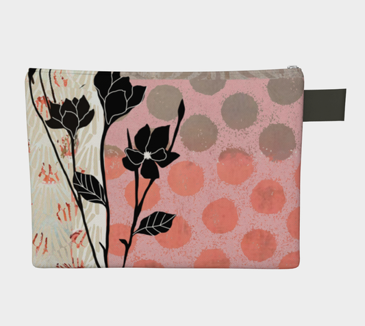 Fleur Dot Abstract Botanical - Lined zipper Carry-all