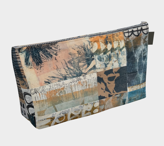 Forest Floor Botanical Collage - Lined Makeup Bag
