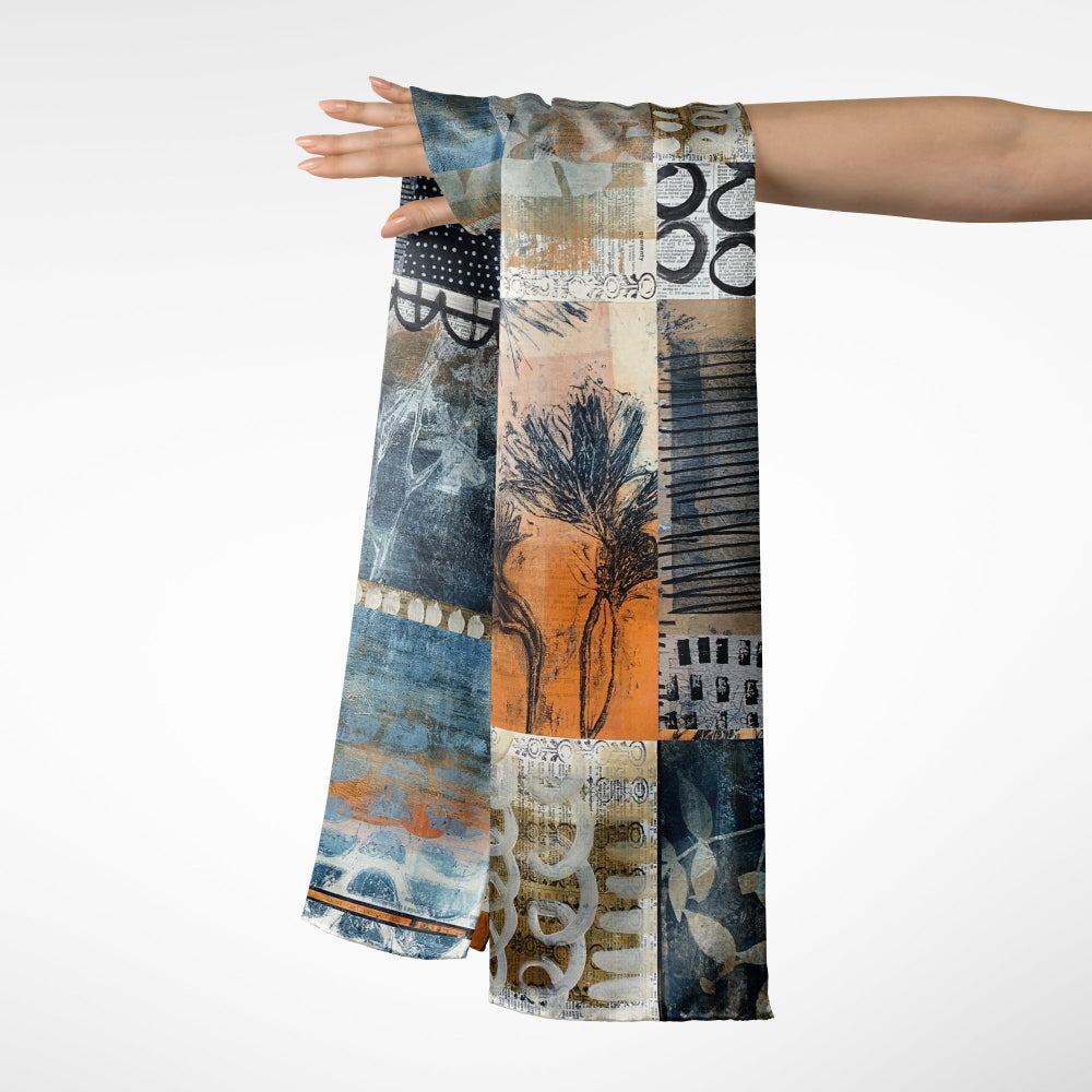 Forest Floor - Abstract Botanical Art Long Scarf