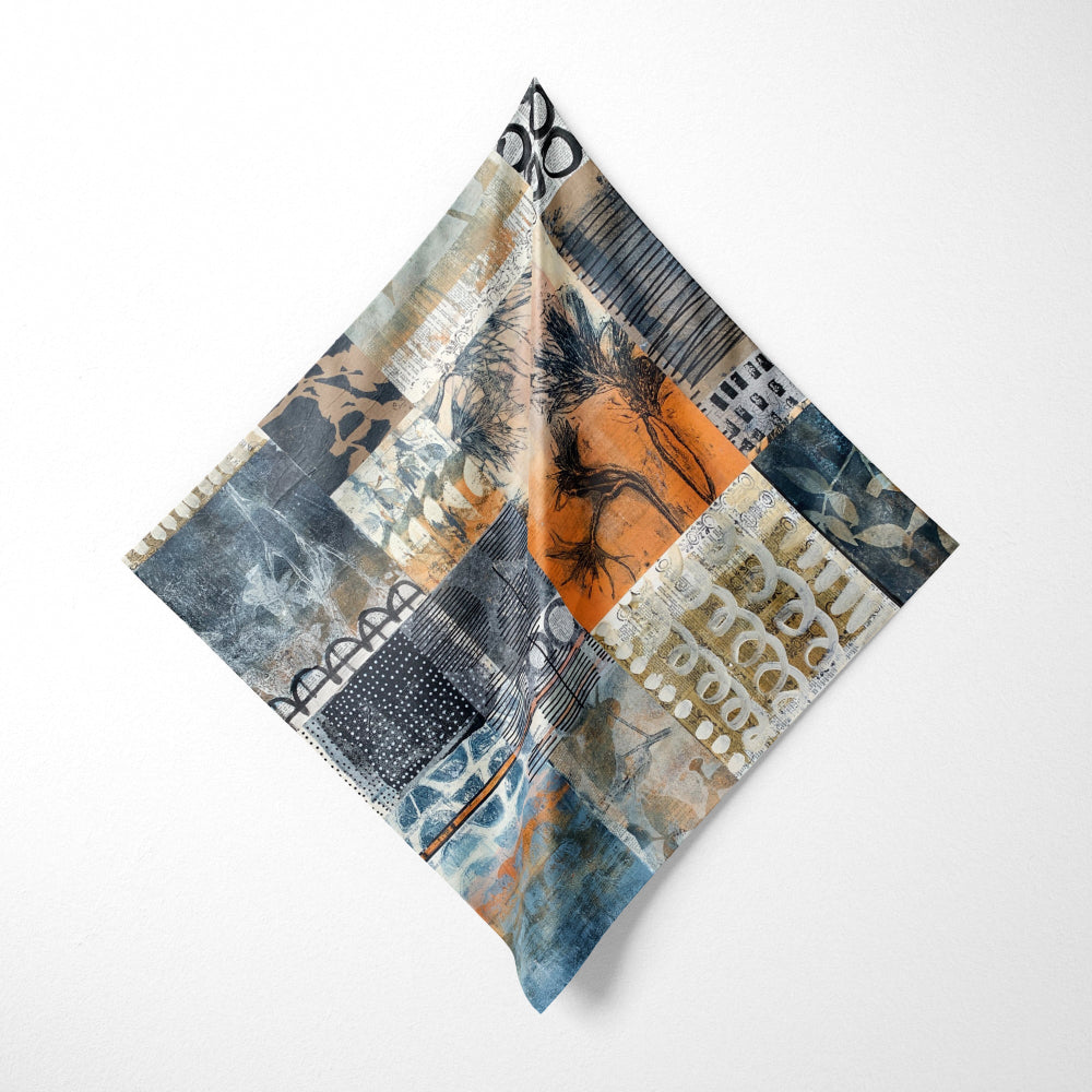 Forest Floor - Abstract Collage Art Square Scarf