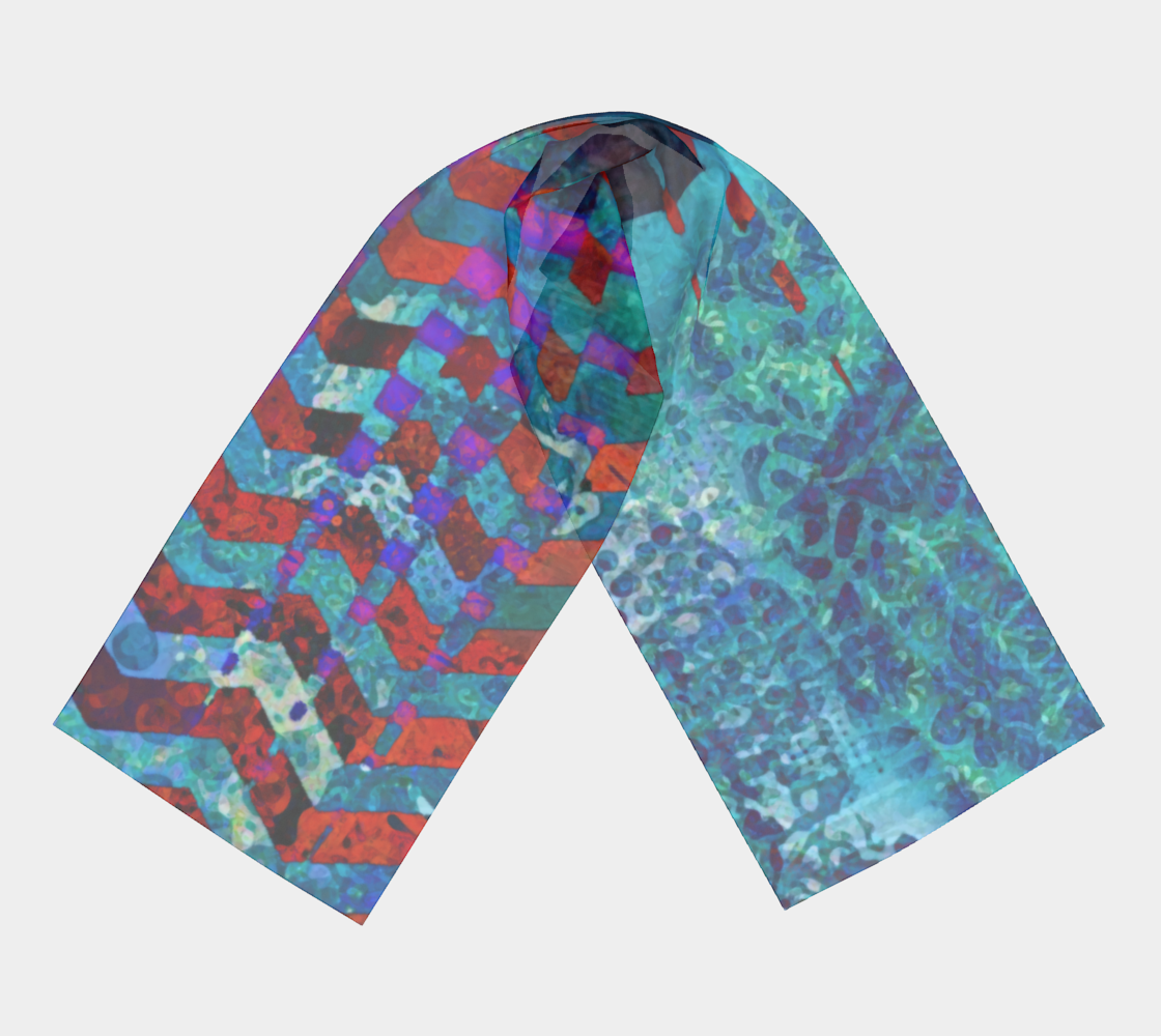 Colorful patterned scarf on a white background