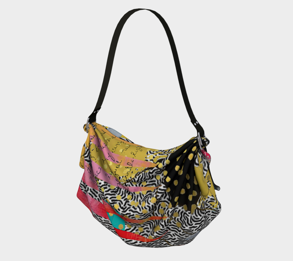 Gold Lattice - Abstract Art Origami Tote Bag