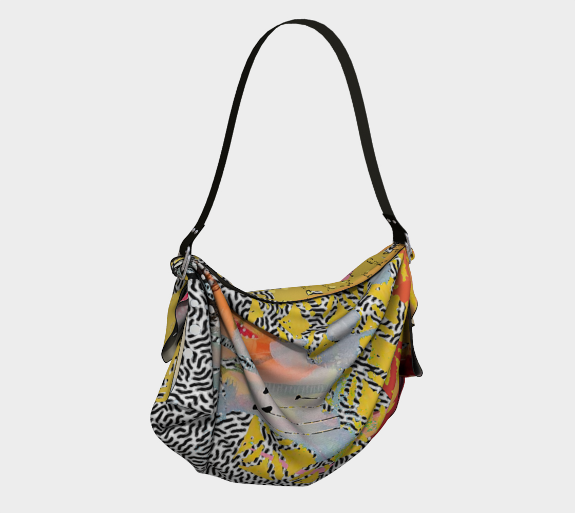 Gold Lattice - Abstract Art Origami Tote Bag