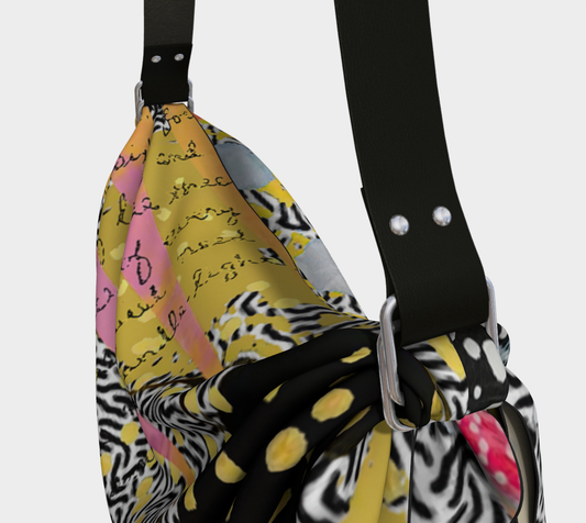 Gold Lattice Abstract Art - Origami Tote Bag