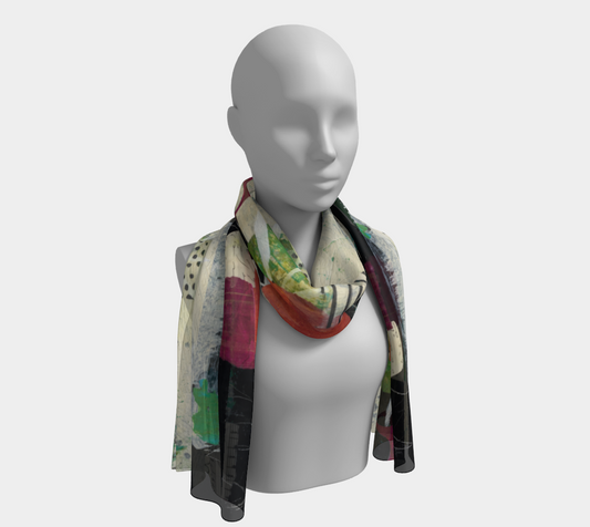 Grow Through - Abstract Art Long Scarf