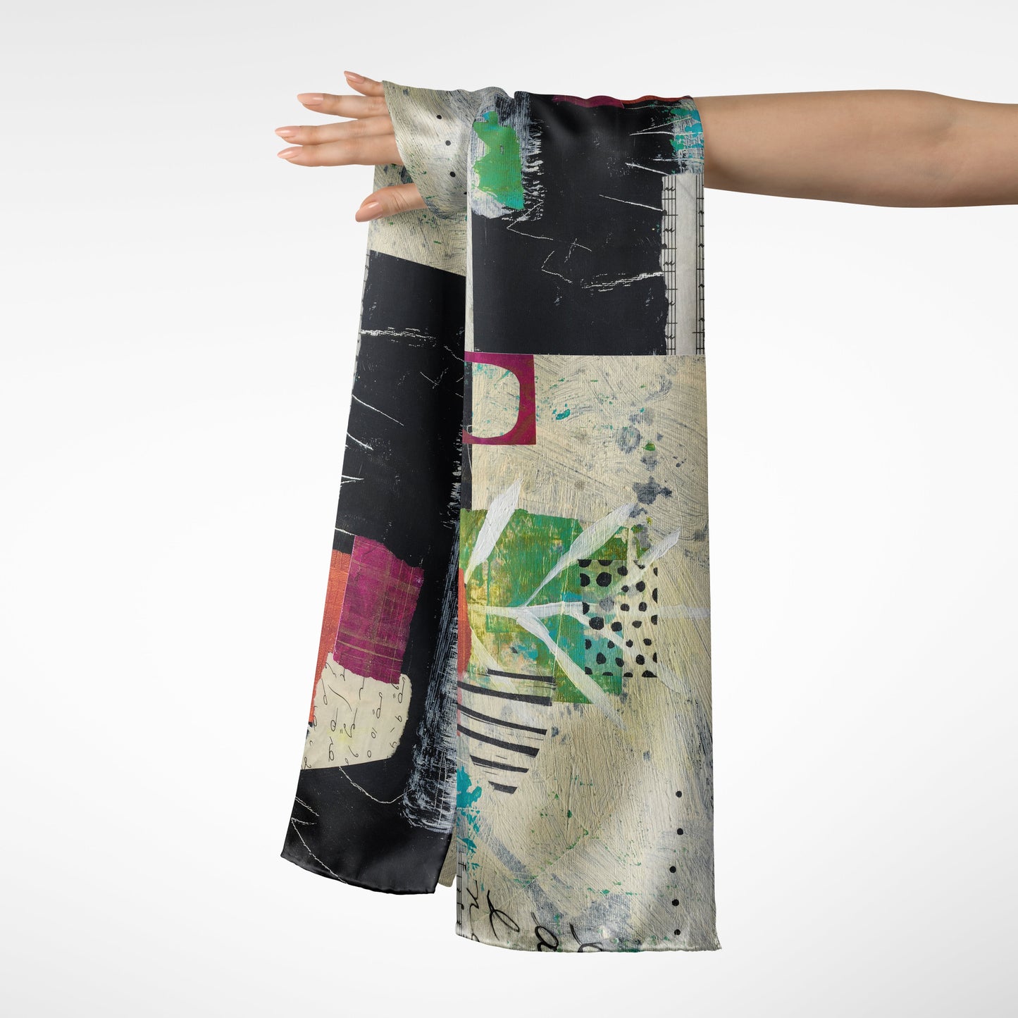 Grow Through - Abstract Art Long Scarf