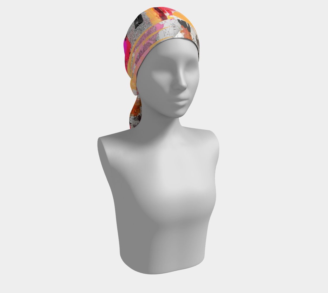 Here Long - Abstract Collage Art Scarf