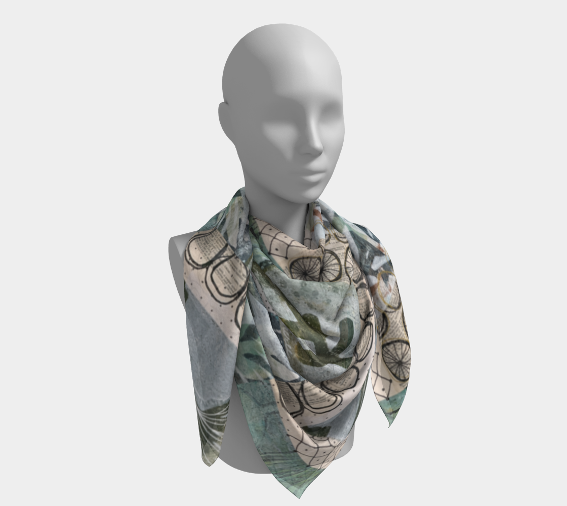 Just Picked - Abstract Collate Art Square Scarf