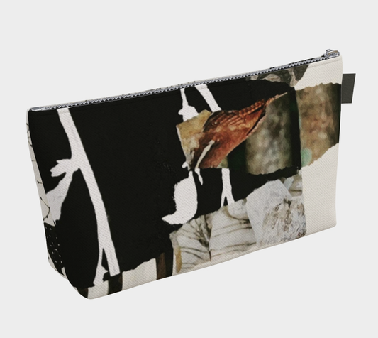 Keep Shining Botanical Collage - Lined Makeup Bag