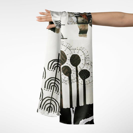 Keep Shining - Abstract Collage Art Long Scarf