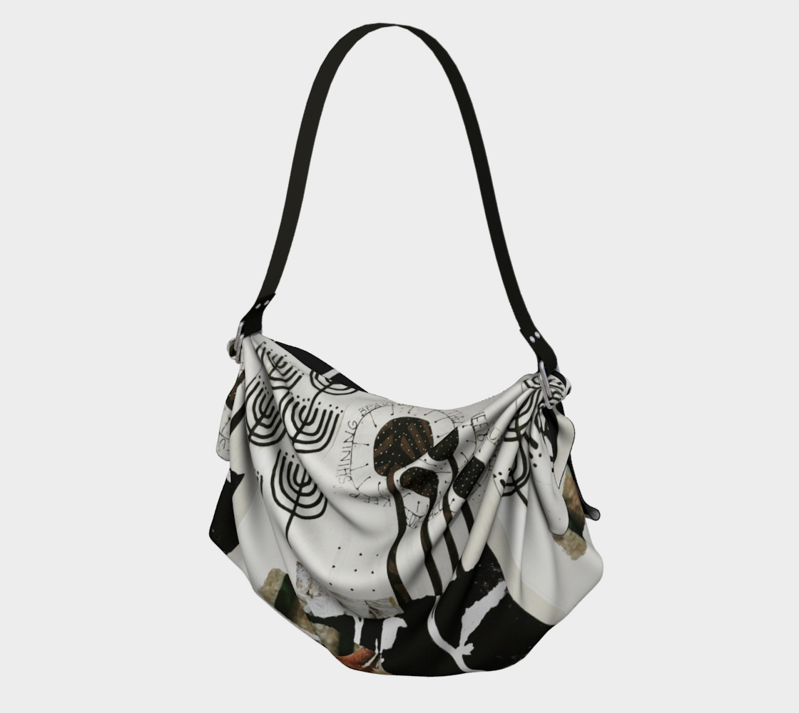Keep Shining - Abstract Art Collage Origami Tote Bag