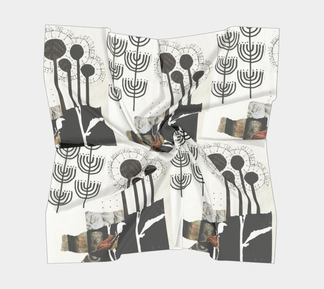 Keep Shining - Abstract Collage Art Square Scarf