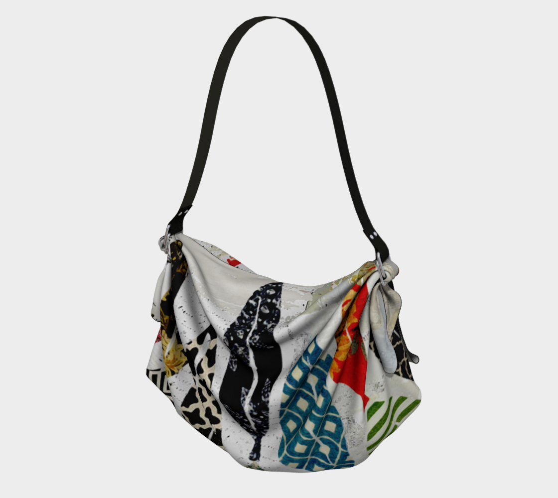 Leaf Field - Abstract Art Collage Origami Tote Bag