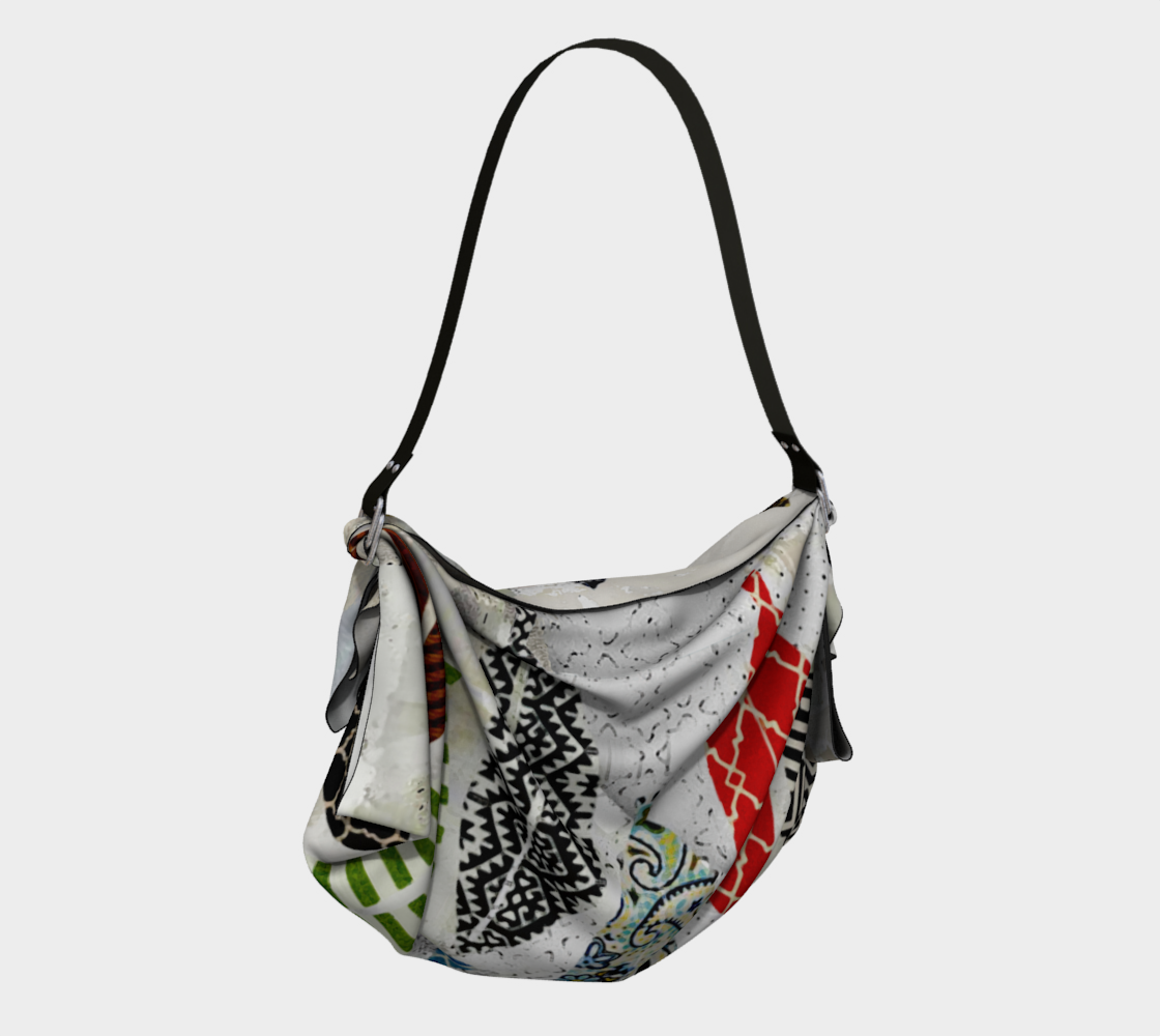 Leaf Field - Abstract Art Collage Origami Tote Bag
