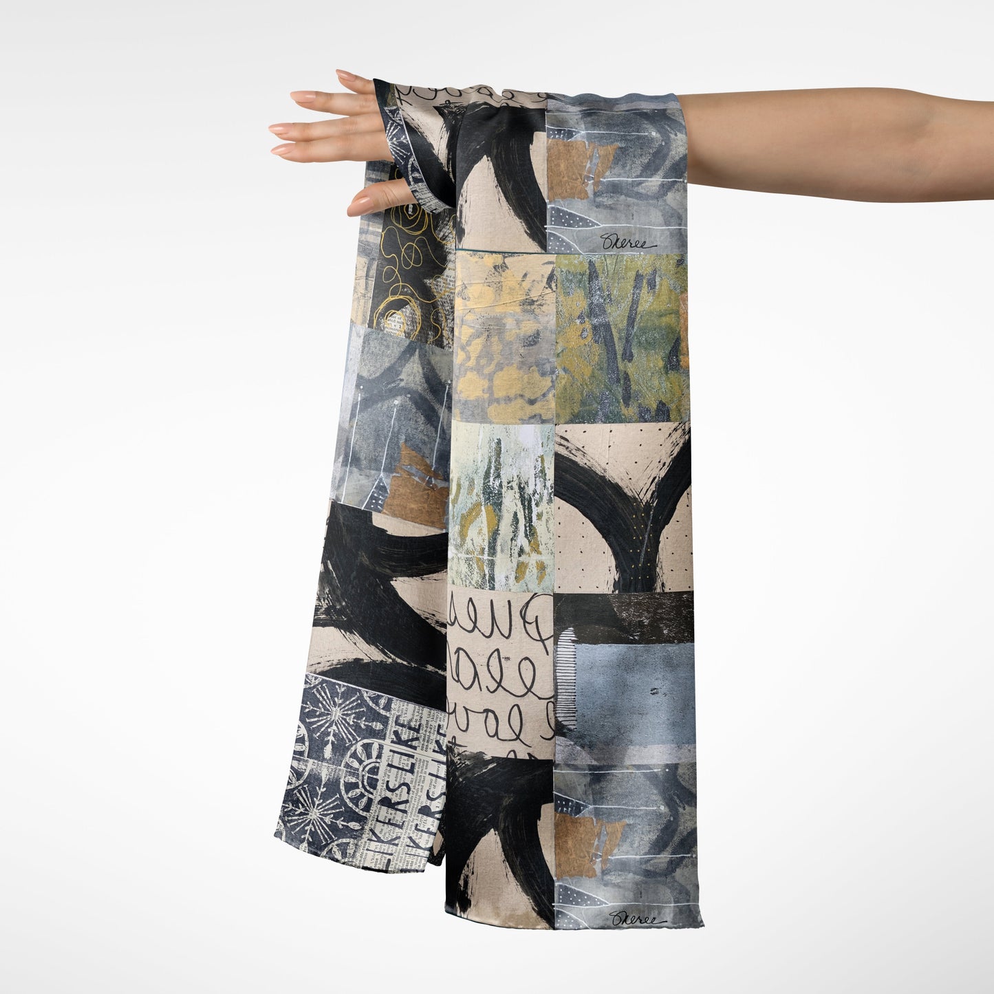 Likers Botanical Collage - Long Scarf
