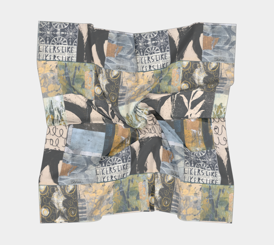 Likers - Abstract Collage Art Square Scarf