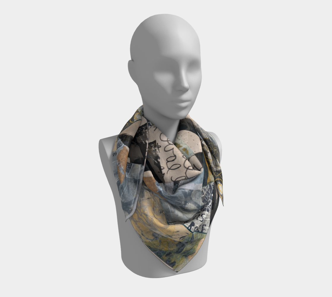 Likers - Abstract Collage Art Square Scarf