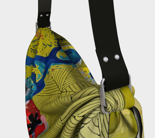 Olive Blooms - Floral Abstract Art Origami Tote Bag