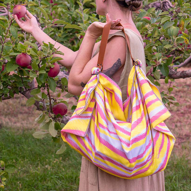 Vine Around - Abstract Art Collage Origami Tote Bag