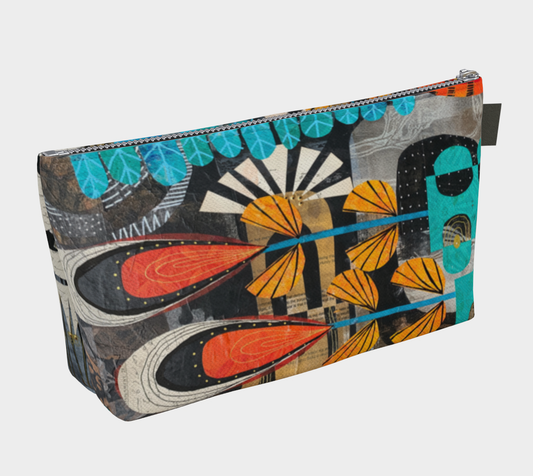 Partial Sun Art Collage - Lined Makeup Bag