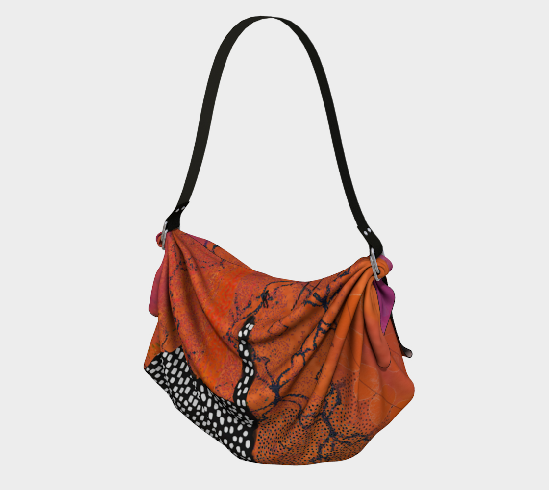 Rust Lattice - Abstract Art Origami Tote Bag