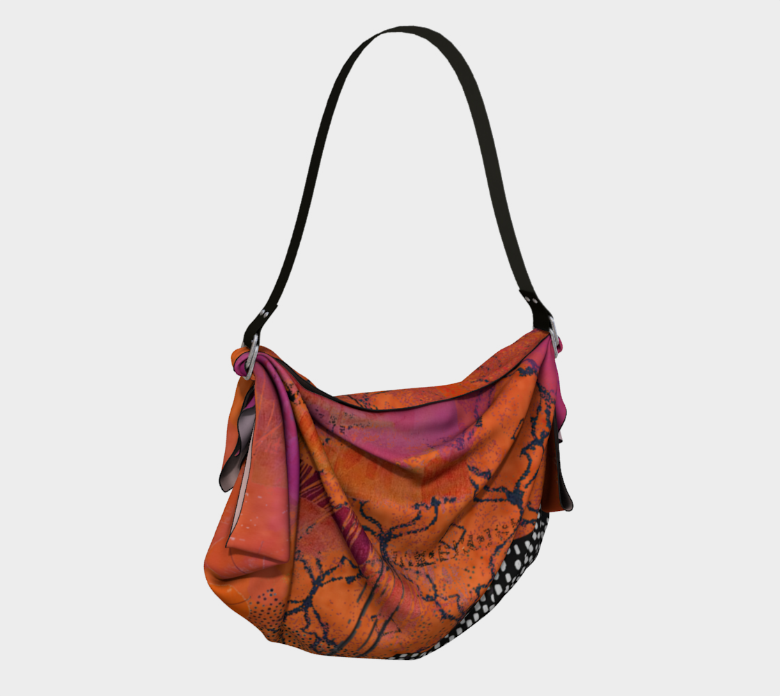Rust Lattice Abstract Art - Origami Tote Bag