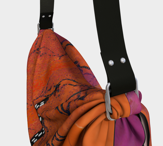 Rust Lattice Abstract Art - Origami Tote Bag