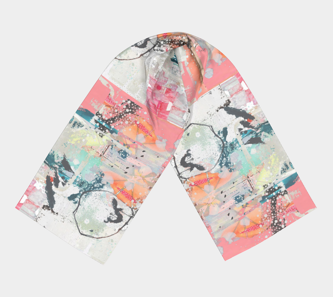 Colorful abstract scarf on a white background