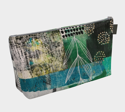 Vine Around Art Collage - Lined Makeup Bag