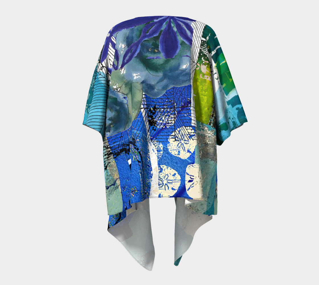 Sand Sea Abstract Art - Draped Kimono