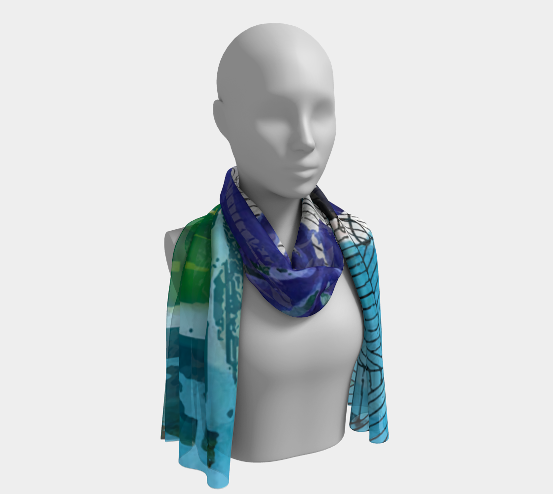 Sand and Sea Abstract Art - Long Scarf